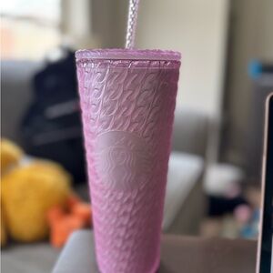 Starbucks Light Pink Chain Link Tumbler